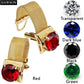 Luxury Crystal Cufflinks with Chain – Shiny Men's Shirt Wedding & Business Gift Accessories