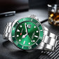 Classic Men's Ghost Diver Series Quartz Watch – Stainless Steel, Waterproof, with Calendar Feature – Luxury Business Timepiece