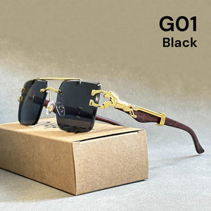 Square Sunglasses For Men New Luxury Vintage Designer Rimless Sunglasses Women Trendy Fashion Glasses Gafas De Sol Hombre