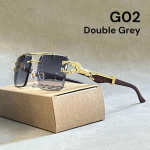 Square Sunglasses For Men New Luxury Vintage Designer Rimless Sunglasses Women Trendy Fashion Glasses Gafas De Sol Hombre