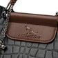 Luxury Designer Ladies' Handbags: 3-Layer Alligator Leather Crossbody Bag for Women