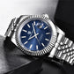 Luxury Automatic Men's Mechanical Watch – Stainless Steel, 100m Waterproof