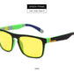 New Polarised Square Sunglasses for Men with Yellow Lens – Anti-Glare Night Vision Driving Glasses UV400 Eyewear