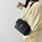 Luxury Designer Chains Messenger Bag - Small Square Flap Shoulder Bag in PU Leather with Fashion Embroidery for Women