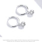 Authentic 925 Sterling Silver Zirconia Hoop Earrings for Women – Luxury Wedding Jewellery, Simple and Elegant