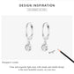 Authentic 925 Sterling Silver Zirconia Hoop Earrings for Women – Luxury Wedding Jewellery, Simple and Elegant