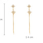 Korean Gold Colour Long Tassel Earrings for Women, Crystal Butterfly, Heart & Star Dangle, Elegant Party Jewellery