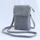 Women's PU Leather Crossbody Mobile Phone Purse - Small Solid Flap Shoulder Messenger Handbag