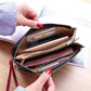 New Women's PU Leather Fashion Clutch - Large Capacity Office Business Purse with Zipper, Card Holder and Wallet