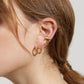 Trendy Twisted Round Huggies Earrings