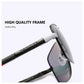 Luxury Retro Rectangle Polarised Mirrored Sunglasses for Men and Women UV400 Driving Sun Glasses