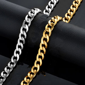 Punk 12mm Cuban Link Chain Necklace for Men – Gold & Silver Stainless Steel, Thick and Heavy Hip Hop Jewellery Gift