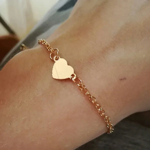 European and American Fashion Heart - Shaped Simple Bracelet