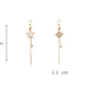 Korean Gold Colour Long Tassel Earrings for Women, Crystal Butterfly, Heart & Star Dangle, Elegant Party Jewellery