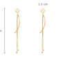 Korean Gold Colour Long Tassel Earrings for Women, Crystal Butterfly, Heart & Star Dangle, Elegant Party Jewellery