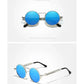 Polarised Round Sunglasses for Men and Women - UV400 Gothic Steampunk Style with Alloy Frame