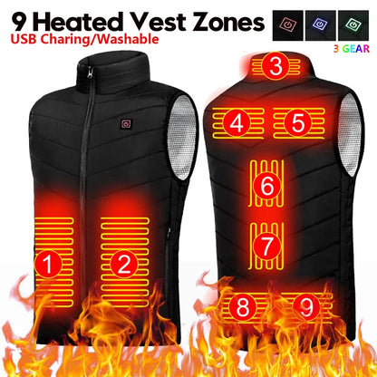 USB Heated Thermal Vest for Men and Women – Winter Jacket with Self-Heating Technology