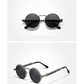 Polarised Round Sunglasses for Men and Women - UV400 Gothic Steampunk Style with Alloy Frame