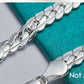 925 Sterling Silver 6mm Side Chain Necklace for Women and Men – Available in 16/18/20/22/24 Inches – Fashion Jewellery for Weddings, Engagements, and Gifts