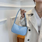 Luxury New Fashion Women’s Casual Underarm Bag - PU Leather Shoulder Messenger Bag in Solid Colour