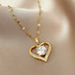 Golden Stainless Steel Heart Pendant Necklace for Women, 2024 Design Jewellery for Girls