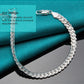 925 Sterling Silver 6mm Side Chain Necklace for Women and Men – Available in 16/18/20/22/24 Inches – Fashion Jewellery for Weddings, Engagements, and Gifts