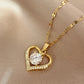 Golden Stainless Steel Heart Pendant Necklace for Women, 2024 Design Jewellery for Girls