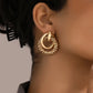 Gold Metal Wrap Twist Dangle Earrings for Women – New Fashion European Ear Jewellery