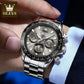 Automatic Watch for Men – Moon Phase Watch, Stainless Steel, Luminous, Waterproof Luxury Wristwatch with Date Function