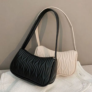 Luxury New Fashion Women’s Casual Underarm Bag - PU Leather Shoulder Messenger Bag in Solid Colour