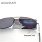 Luxury Retro Rectangle Polarised Mirrored Sunglasses for Men and Women UV400 Driving Sun Glasses