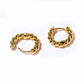 Playful and Versatile Gold Twisted Huggie Hoops - Cute Earrings for Women