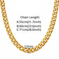 Punk 12mm Cuban Link Chain Necklace for Men – Gold & Silver Stainless Steel, Thick and Heavy Hip Hop Jewellery Gift