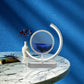 3D LED Quicksand Hourglass with Natural Landscape 360° Rotating Creative Art Glass Light for Living Room or Bedroom