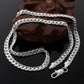 Stylish 6MM Full Sideways Chain Necklace in 925 Sterling Silver for Women and Men – Fashion Jewellery Set for Weddings