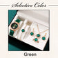 6-Piece Set Green Luxury Quartz Watch with Ring, Necklace, Earring, and Casual Ladies' Bracelet