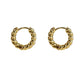 Playful and Versatile Gold Twisted Huggie Hoops - Cute Earrings for Women