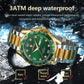 Luxury Quartz Male Wristwatch - Waterproof Luminous Date and Week Watch for Men, Stainless Steel Sport Watch