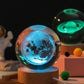 3D Laser Engraved Crystal Planet Solar System Globe – Astronomy Gift, Glass Sphere Home Decoration, Birthday Present