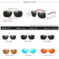 Luxury Retro Rectangle Polarised Mirrored Sunglasses for Men and Women UV400 Driving Sun Glasses