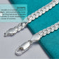 925 Sterling Silver 6mm Side Chain Necklace for Women and Men – Available in 16/18/20/22/24 Inches – Fashion Jewellery for Weddings, Engagements, and Gifts