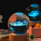 3D Laser Engraved Crystal Planet Solar System Globe – Astronomy Gift, Glass Sphere Home Decoration, Birthday Present