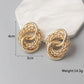 Gold Metal Wrap Twist Dangle Earrings for Women – New Fashion European Ear Jewellery