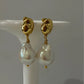 New French Retro Baroque Pearl Pendant Earrings for Women – Elegant Metal Party Accessories