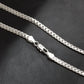 Stylish 6MM Full Sideways Chain Necklace in 925 Sterling Silver for Women and Men – Fashion Jewellery Set for Weddings