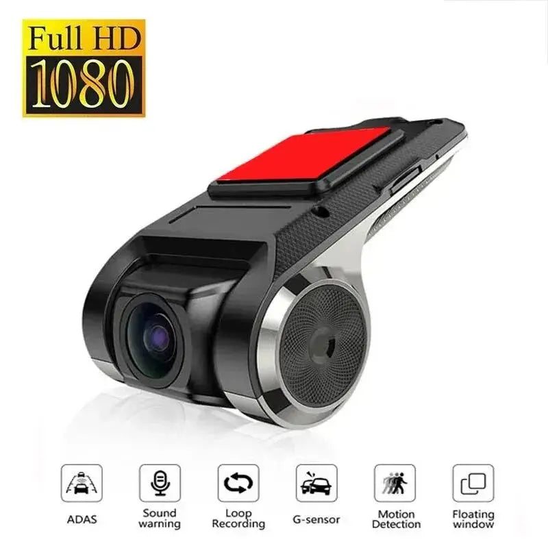 Car DVR Dash Cam Full HD 1080P for Android DVD Player with ADAS LDWS, Navigation Unit, Voice Alarm, and NightShot Function