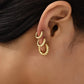 Trendy Twisted Round Huggies Earrings