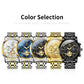 Men’s Stainless Steel Moon Phase Luminous Quartz Chronograph Waterproof Wristwatch – New Fashion Design